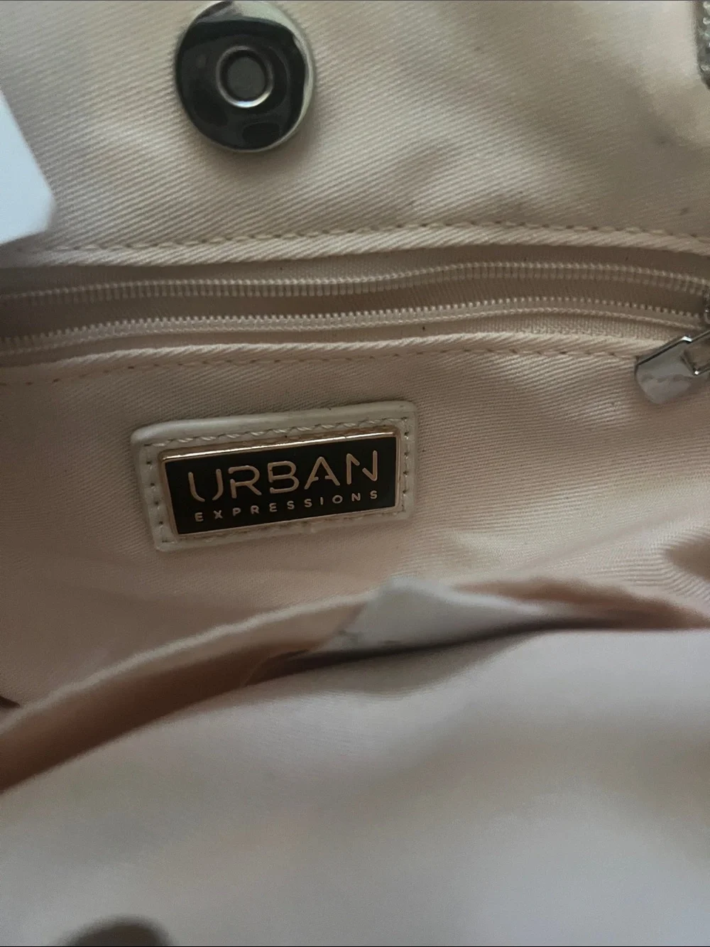 Urban expressions Woven Straw Crossbody Bag with Chain Strap - Beige